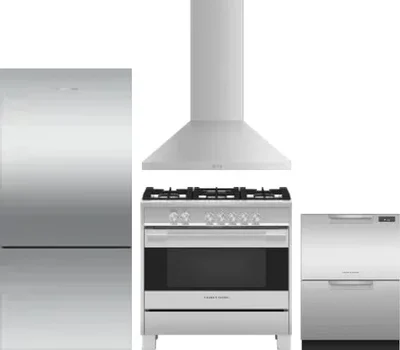 4 Piece Package Includes Refrigerator, Range, Hood And Dishwasher